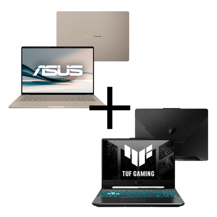 Notebook ASUS Zenbook A14 Snapdradon X X1 26 100 + Notebook ASUS TUF Gaming A15 RTX 2050