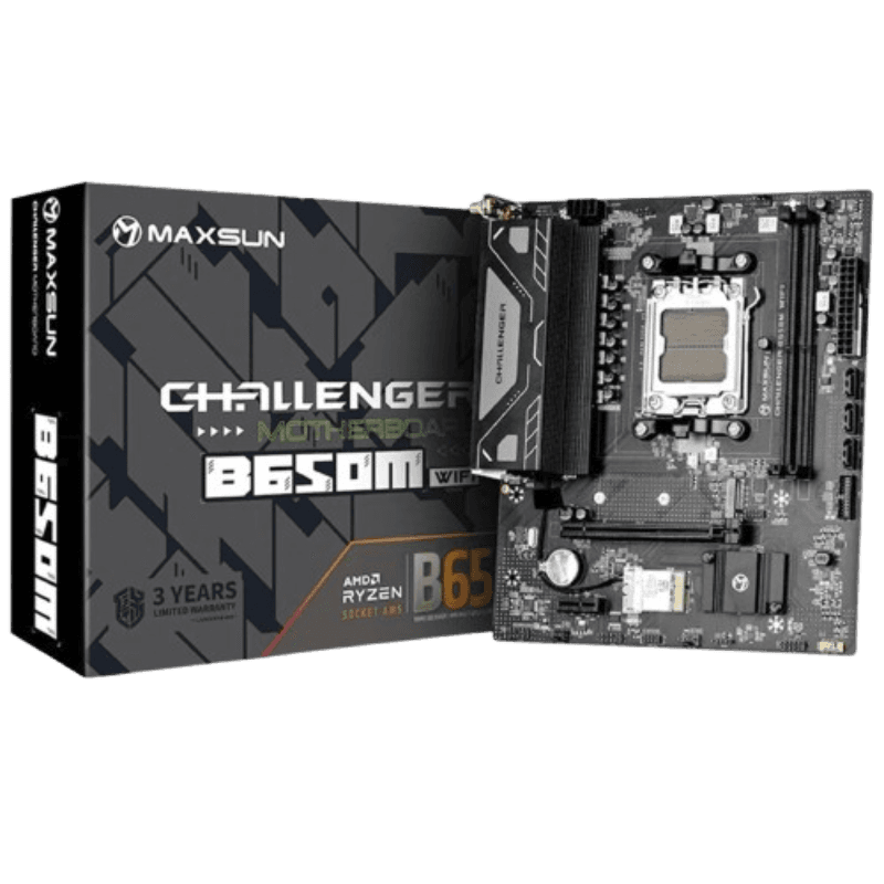 Placa Mãe Maxsun Challenger B650M WI-FI, Chipset B650, AMD AM5, MATX, DDR5, MS-Challenger B650M WIFI