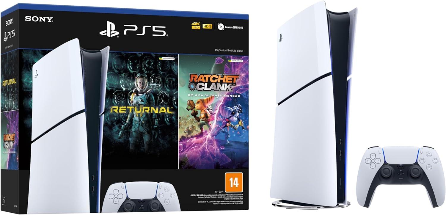 PlayStation 5 Slim Edição Digital com 2 Jogos